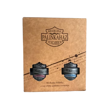 KISÜSTI KÉZMŰVES PÁLINKA DÍSZDOBOZBAN 2 X 200 ml VÁLOGATÁS