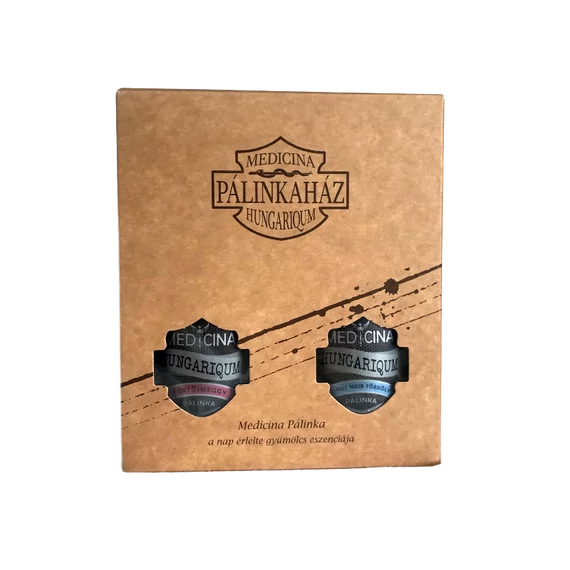  KISÜSTI KÉZMŰVES PÁLINKA DÍSZDOBOZBAN 2 X 200 ml VÁLOGATÁS